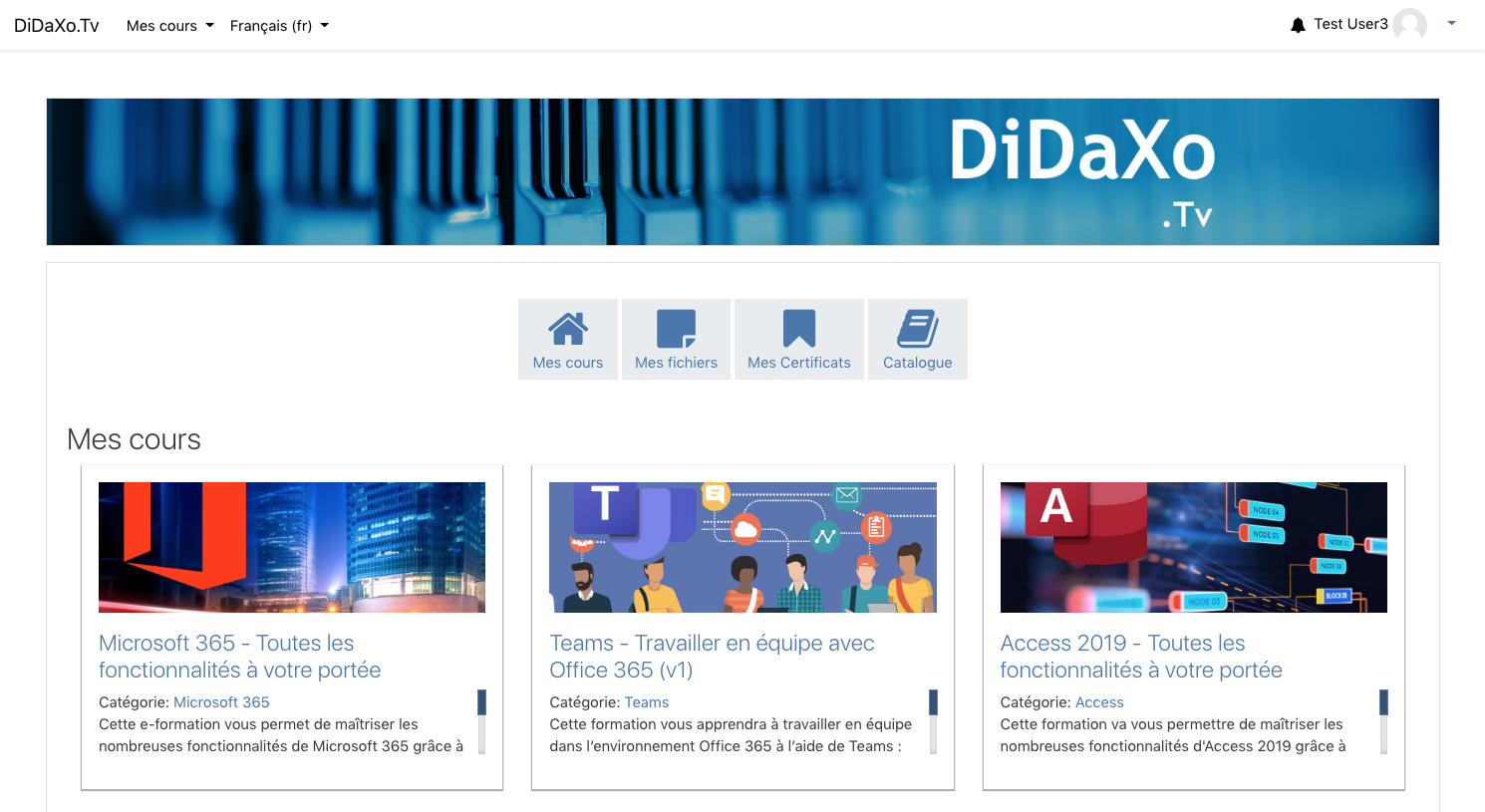 Votre espace de formation sur didaxo.tv