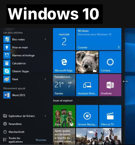 Windows 10 formation en ligne avec ou sans tutorat